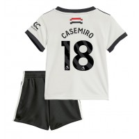 Echipament fotbal Manchester United Casemiro #18 Tricou Treilea 2024-25 pentru copii maneca scurta (+ Pantaloni scurti)